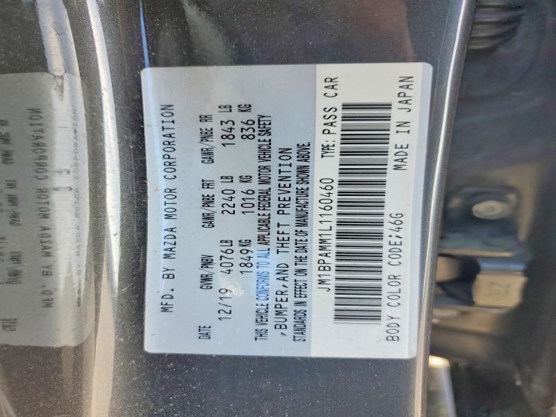 Продаж на аукціоні авто 2020 Mazda 3, vin: JM1BPAMM1L1160460, номер лоту: 48672666