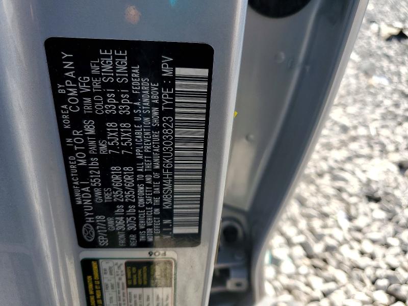 Продаж на аукціоні авто 2019 Hyundai Santa Fe Xl, vin: KM8SM4HF6KU303823, номер лоту: 50178876
