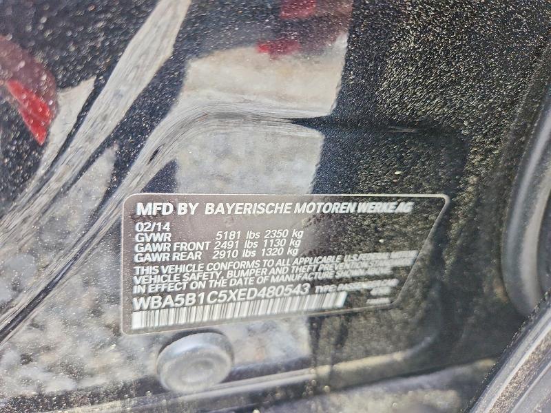 51019936 :رقم المزاد ، WBA5B1C5XED480543 vin ، 2014 Bmw 535 مزاد بيع