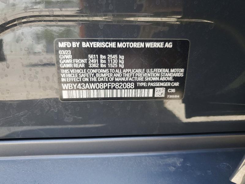 Aukcja sprzedaży 2023 Bmw I4, vin: WBY43AW08PFP82088, numer aukcji: 51657066