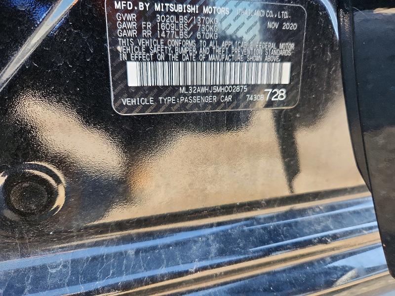 Продаж на аукціоні авто 2021 Mitsubishi Mirage, vin: ML32AWHJ5MH002875, номер лоту: 50851306