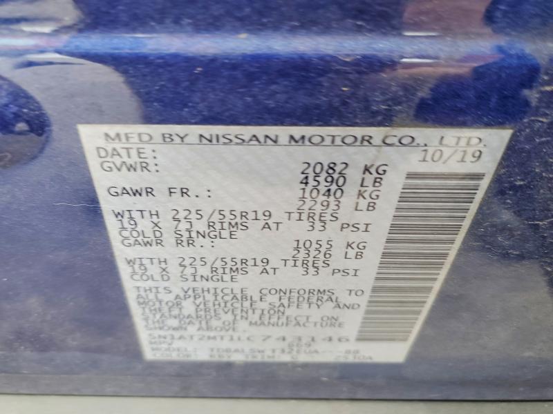 Продаж на аукціоні авто 2020 Nissan Rogue, vin: 5N1AT2MT1LC743146, номер лоту: 51716916