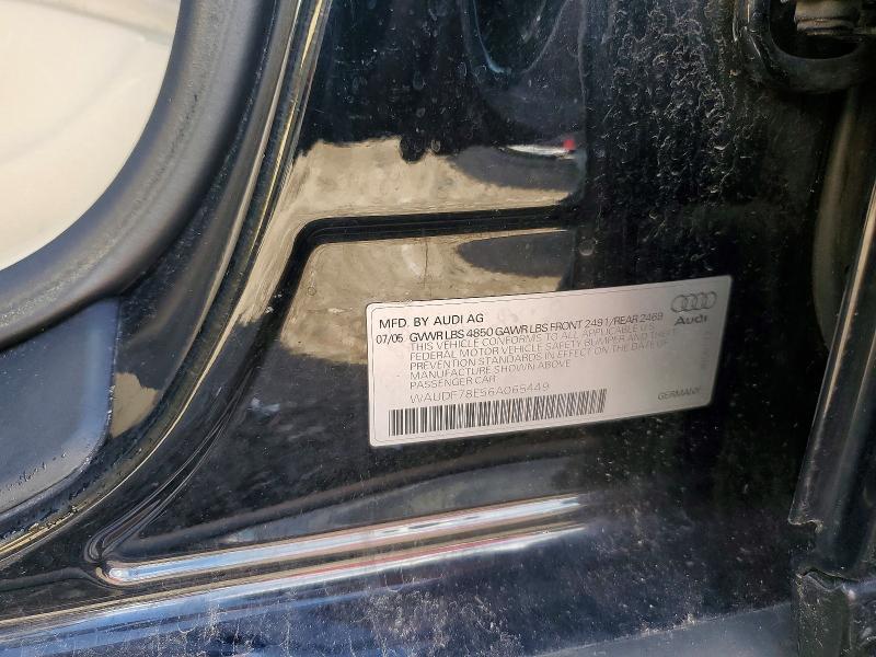 49515026 :رقم المزاد ، WAUDF78E56A065449 vin ، 2006 Audi A4 مزاد بيع