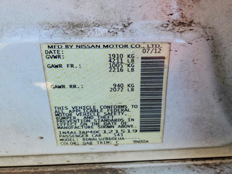Продажа на аукционе авто 2013 Nissan Altima, vin: 1N4AL3AP4DC121519, номер лота: 49081646