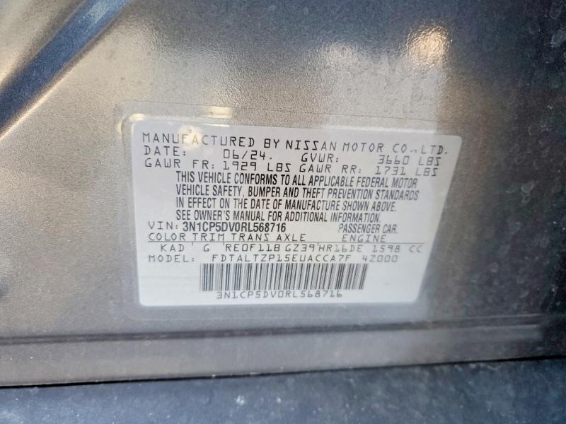 Продаж на аукціоні авто 2024 Nissan Kicks, vin: 3N1CP5DV0RL568716, номер лоту: 48504876