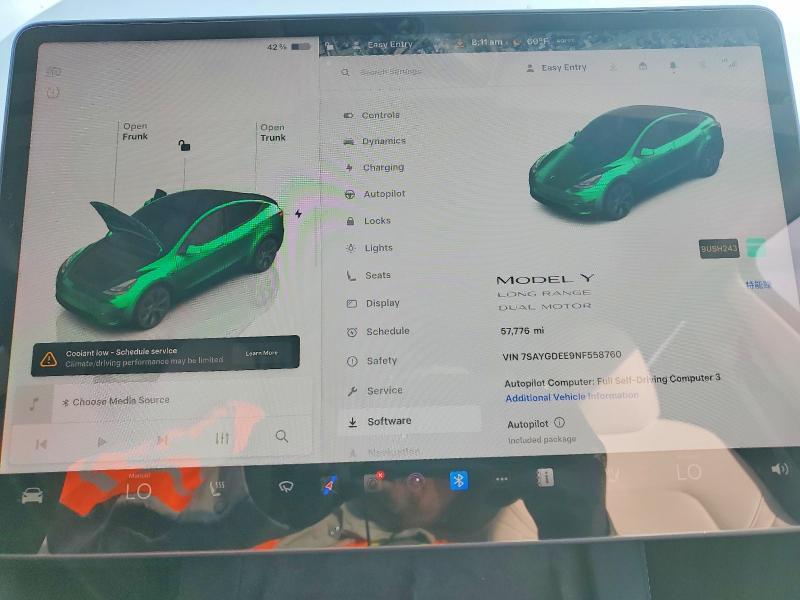 Продаж на аукціоні авто 2022 Tesla Model Y, vin: 7SAYGDEE9NF558760, номер лоту: 49285946