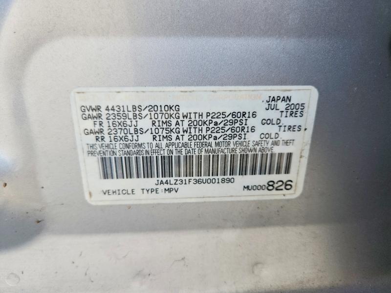 Продаж на аукціоні авто 2006 Mitsubishi Outlander, vin: JA4LZ31F36U001890, номер лоту: 48454346