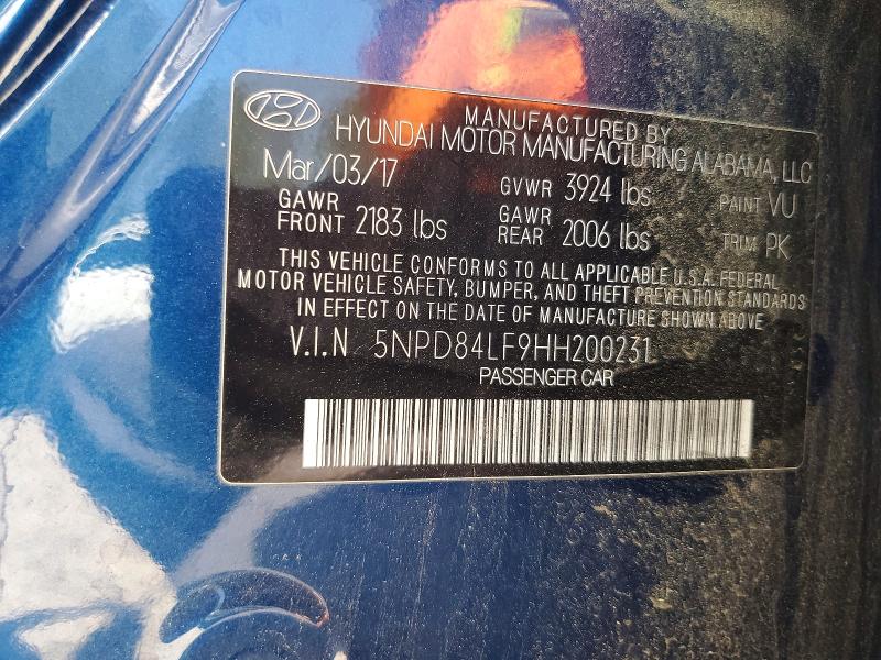 Aukcja sprzedaży 2017 Hyundai Elantra, vin: 5NPD84LF9HH200231, numer aukcji: 51077496
