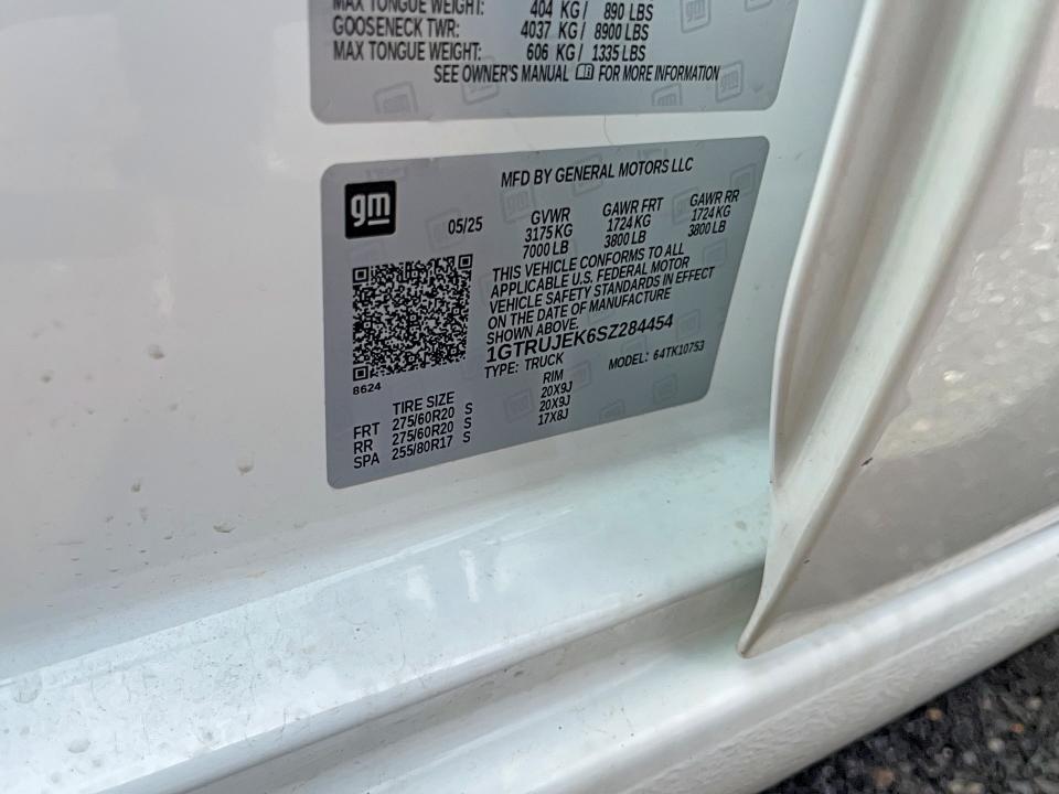 Aukcja sprzedaży 2025 Gmc Sierra, vin: 1GTRUJEK6SZ284454, numer aukcji: 48597576