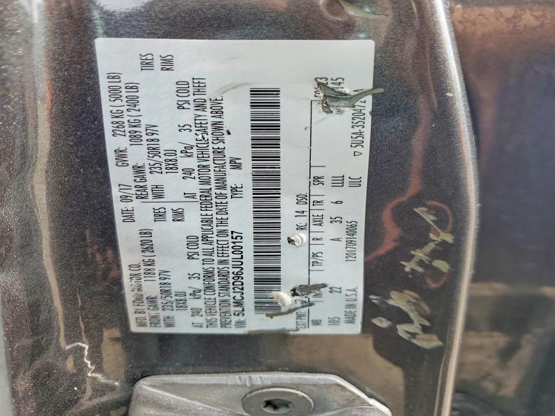 Продаж на аукціоні авто 2018 Lincoln Mkc, vin: 5LMCJ2D96JUL00157, номер лоту: 50141416