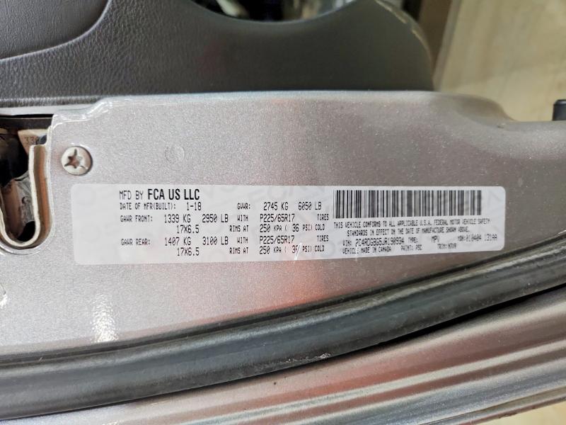 51585966 :رقم المزاد ، 2C4RDGBG5JR190934 vin ، 2018 Dodge Grand Caravan مزاد بيع