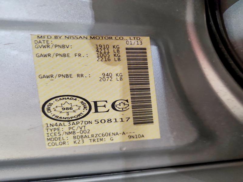 47128266 :رقم المزاد ، 1N4AL3AP7DN508117 vin ، 2013 Nissan Altima مزاد بيع