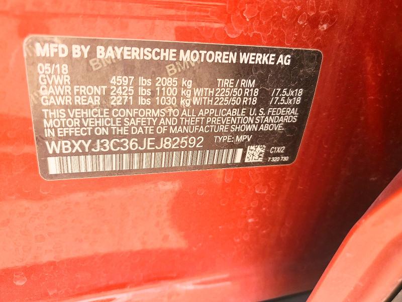 Продажа на аукционе авто 2018 Bmw X2, vin: WBXYJ3C36JEJ82592, номер лота: 51632436