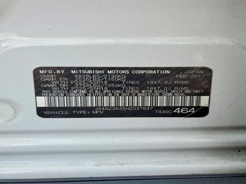 Aukcja sprzedaży 2017 Mitsubishi Outlander, vin: JA4AZ3A35HZ037647, numer aukcji: 51808046