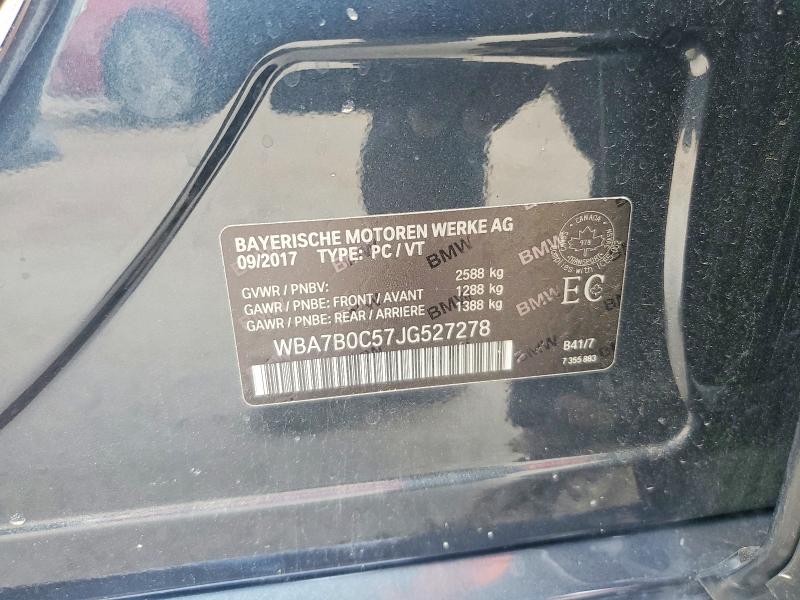 Aukcja sprzedaży 2018 Bmw 750, vin: WBA7B0C57JG527278, numer aukcji: 51678826