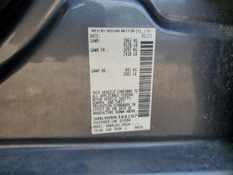 Aukcja sprzedaży 2023 Nissan Altima, vin: 1N4BL4DV9PN344197, numer aukcji: 49859046