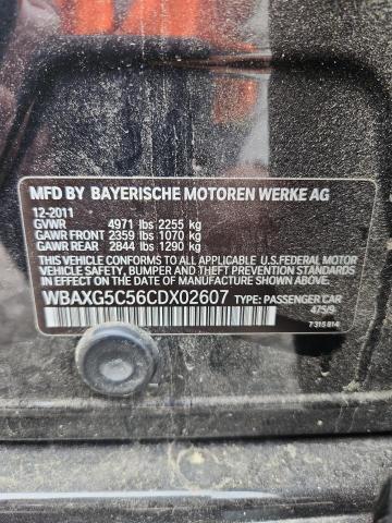50583966 :رقم المزاد ، WBAXG5C56CDX02607 vin ، 2012 Bmw 528 مزاد بيع