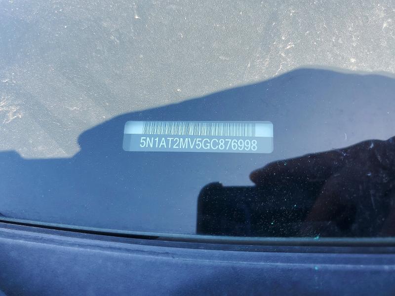 2016 Nissan Rogue მანქანა იყიდება აუქციონზე, vin: 5N1AT2MV5GC876998, აუქციონის ნომერი: 49656146