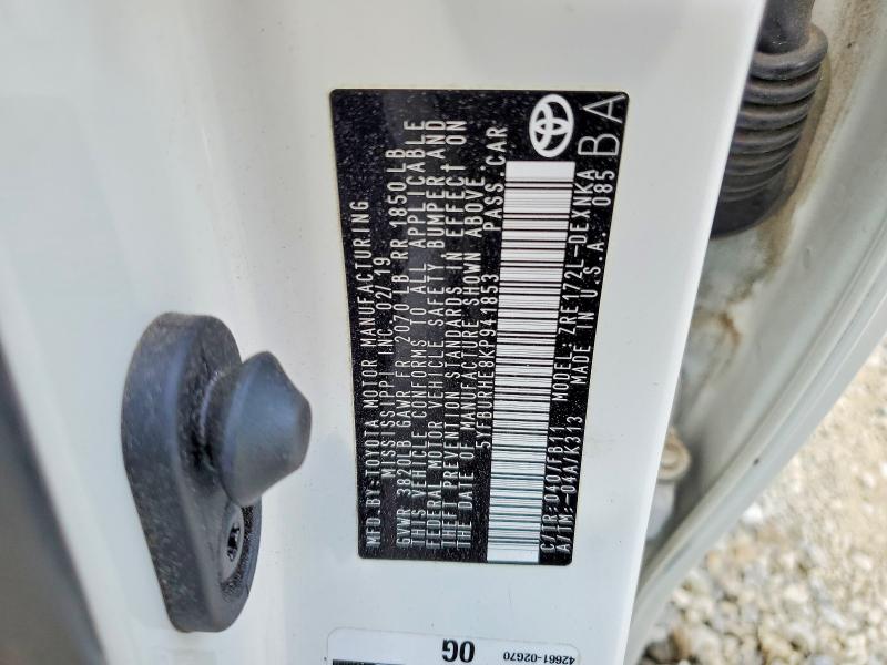 51277176 :رقم المزاد ، 5YFBURHE8KP941853 vin ، 2019 Toyota Corolla مزاد بيع