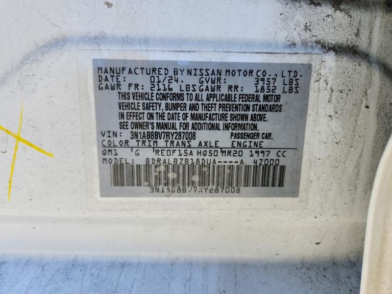 Продаж на аукціоні авто 2024 Nissan Sentra, vin: 3N1AB8BV7RY287008, номер лоту: 50123106