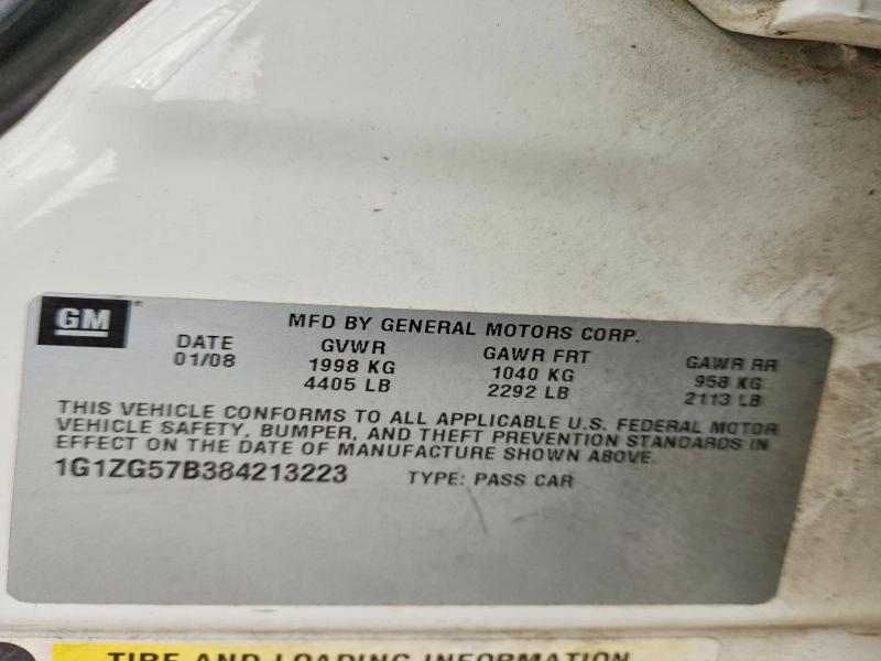 Продажа на аукционе авто 2008 Chevrolet Malibu, vin: 1G1ZG57B384213223, номер лота: 48919516