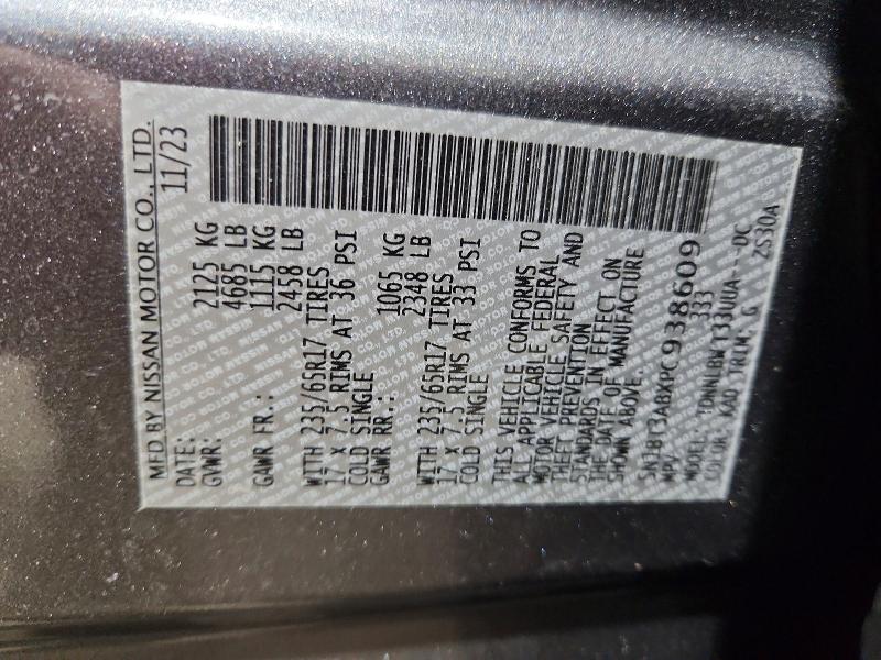 Aukcja sprzedaży 2023 Nissan Rogue, vin: 5N1BT3ABXPC938609, numer aukcji: 50734526