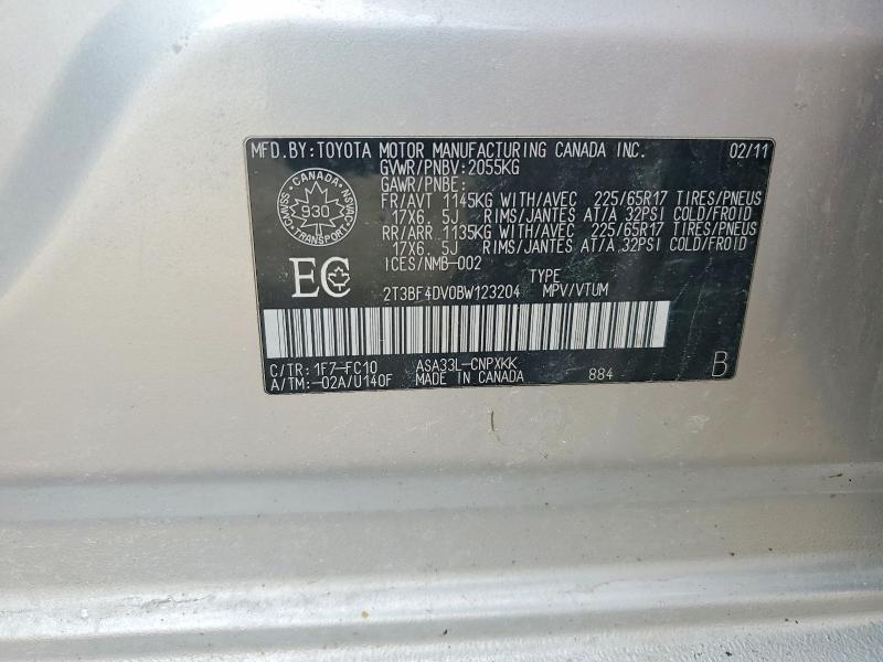 Продажа на аукционе авто 2011 Toyota Rav4, vin: 2T3BF4DV0BW123204, номер лота: 48649196