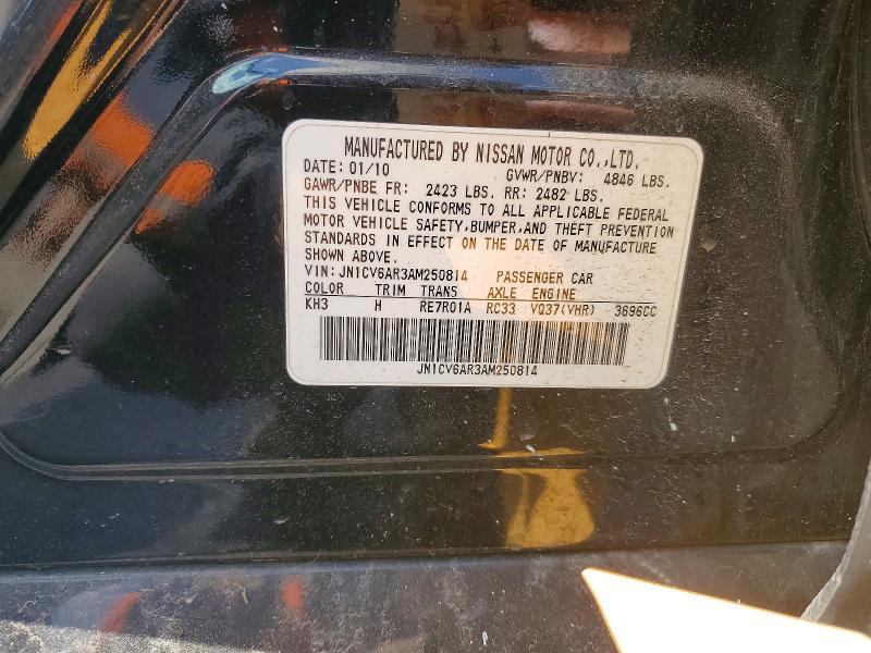 50640316 :رقم المزاد ، JN1CV6AR3AM250814 vin ، 2010 Infiniti G37 Sedan مزاد بيع