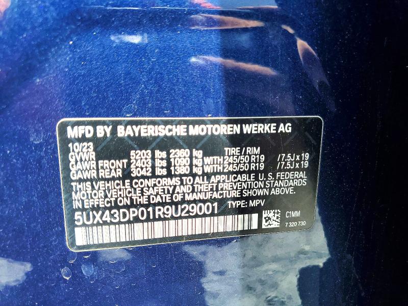 Продажа на аукционе авто 2024 Bmw X3, vin: 5UX43DP01R9U29001, номер лота: 49309136