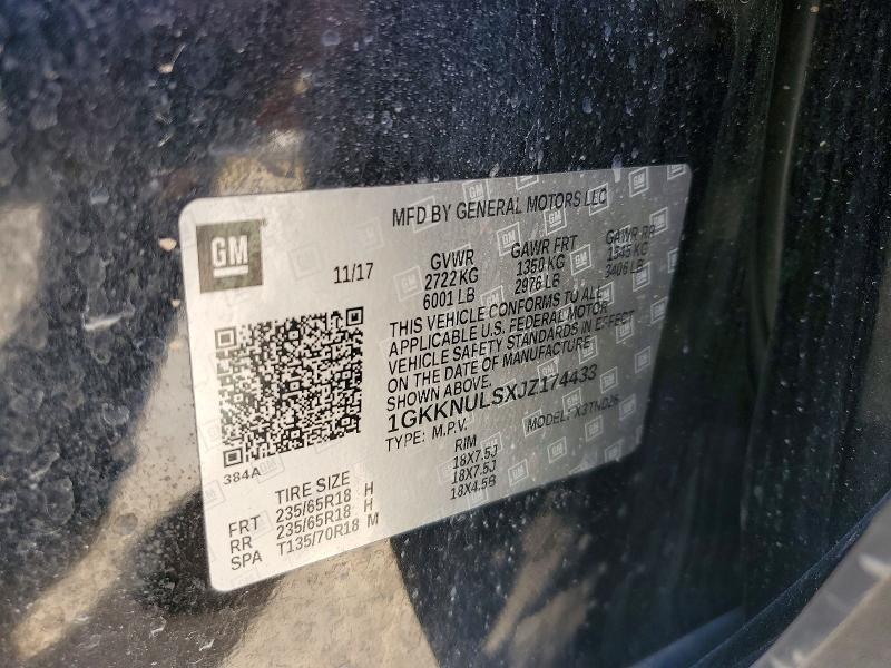 Aukcja sprzedaży 2018 Gmc Acadia, vin: 1GKKNULSXJZ174433, numer aukcji: 49682386