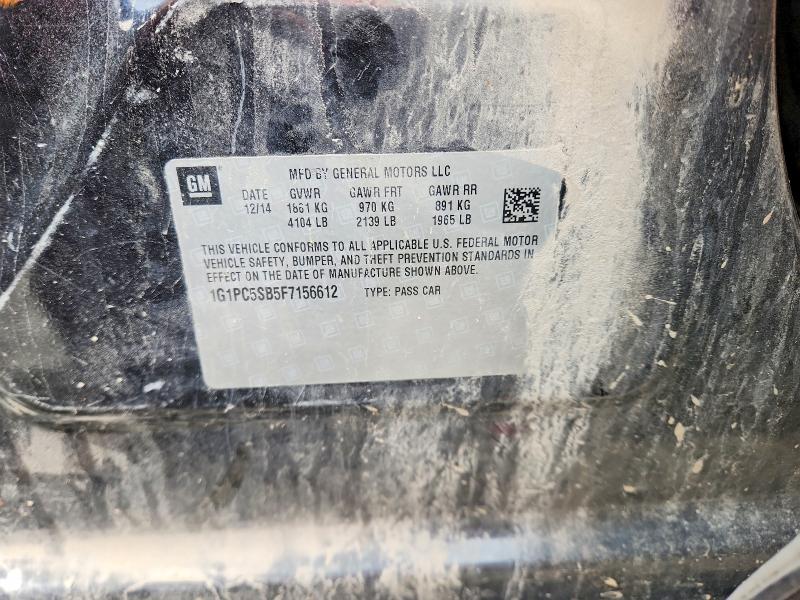 51517746 :رقم المزاد ، 1G1PC5SB5F7156612 vin ، 2015 Chevrolet Cruze مزاد بيع