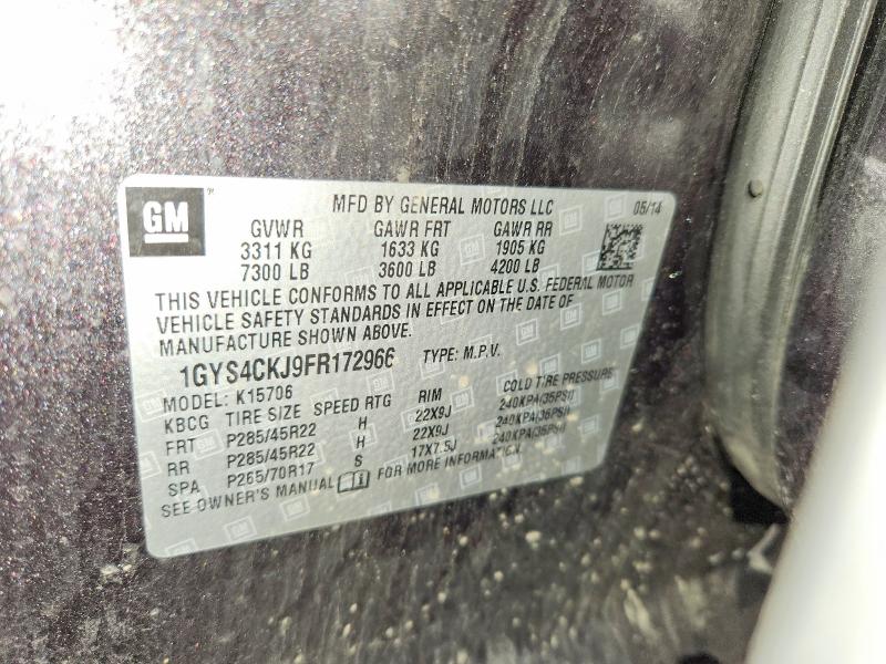 Продажа на аукционе авто 2015 Cadillac Escalade, vin: 1GYS4CKJ9FR172966, номер лота: 49567576