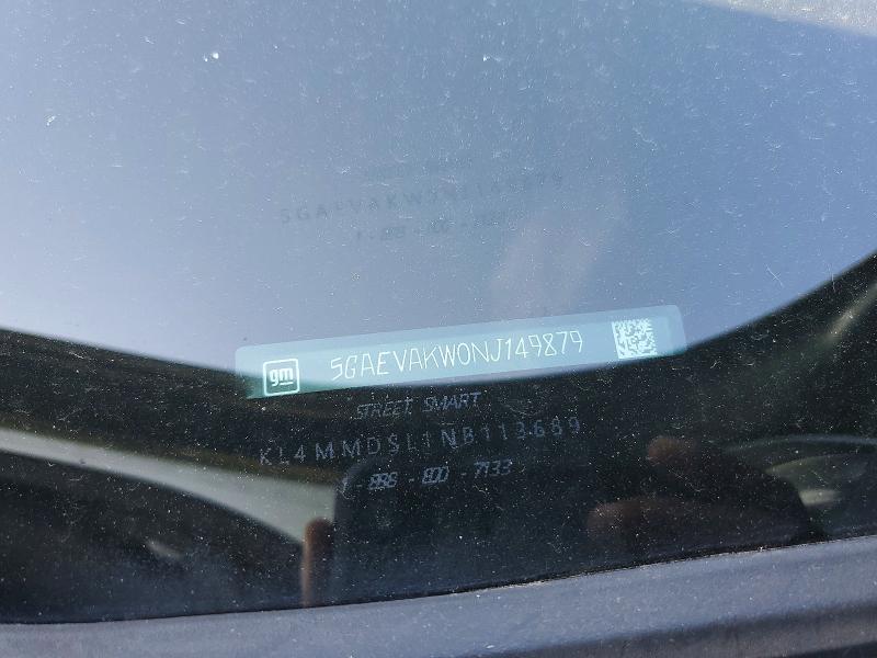 50912826 :رقم المزاد ، 5GAEVAKW0NJ149879 vin ، 2022 Buick Enclave مزاد بيع