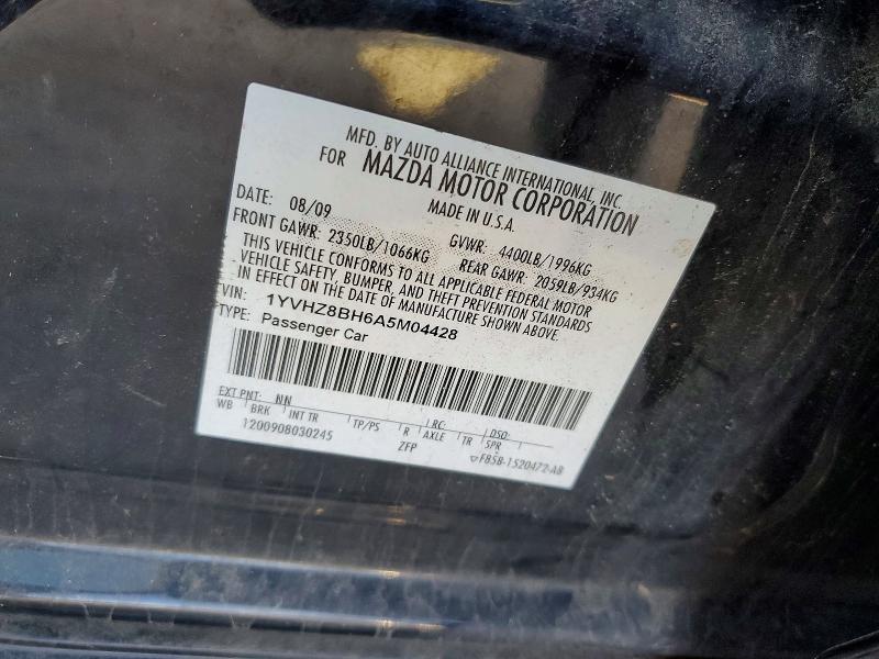 Aukcja sprzedaży 2010 Mazda 6, vin: 1YVHZ8BH6A5M04428, numer aukcji: 48849736