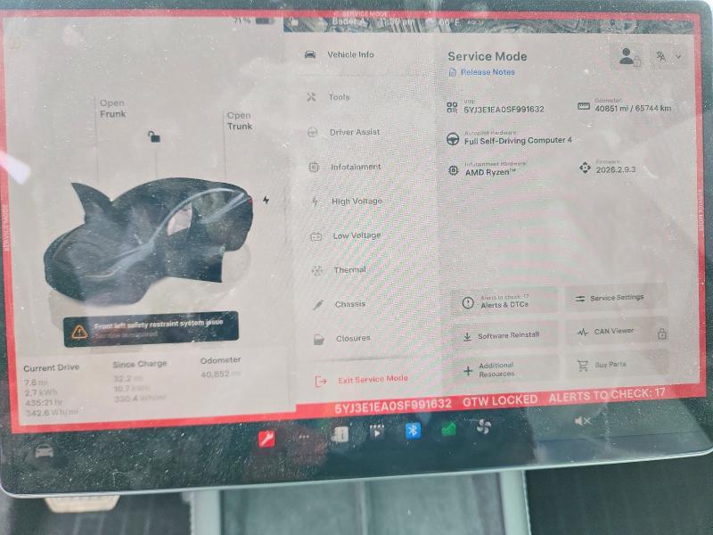Продаж на аукціоні авто 2025 Tesla Model 3, vin: 5YJ3E1EA0SF991632, номер лоту: 50738336