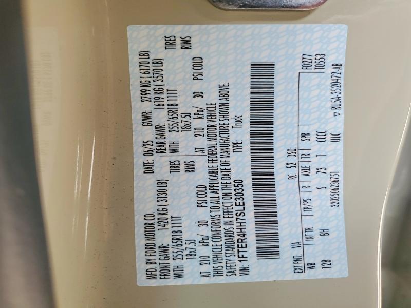 Aukcja sprzedaży 2025 Ford Ranger, vin: 1FTER4HH7SLE30350, numer aukcji: 49901576