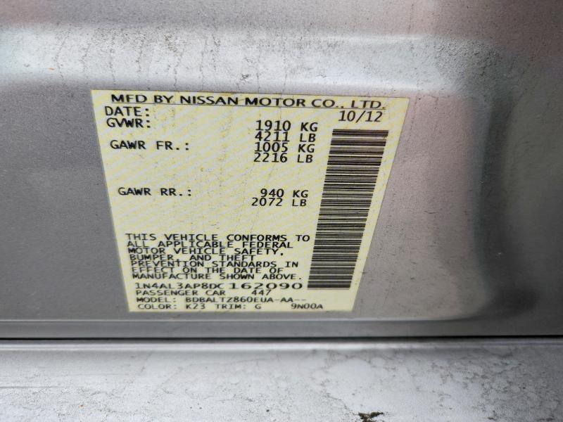 Продаж на аукціоні авто 2013 Nissan Altima, vin: 1N4AL3AP8DC162090, номер лоту: 50088046