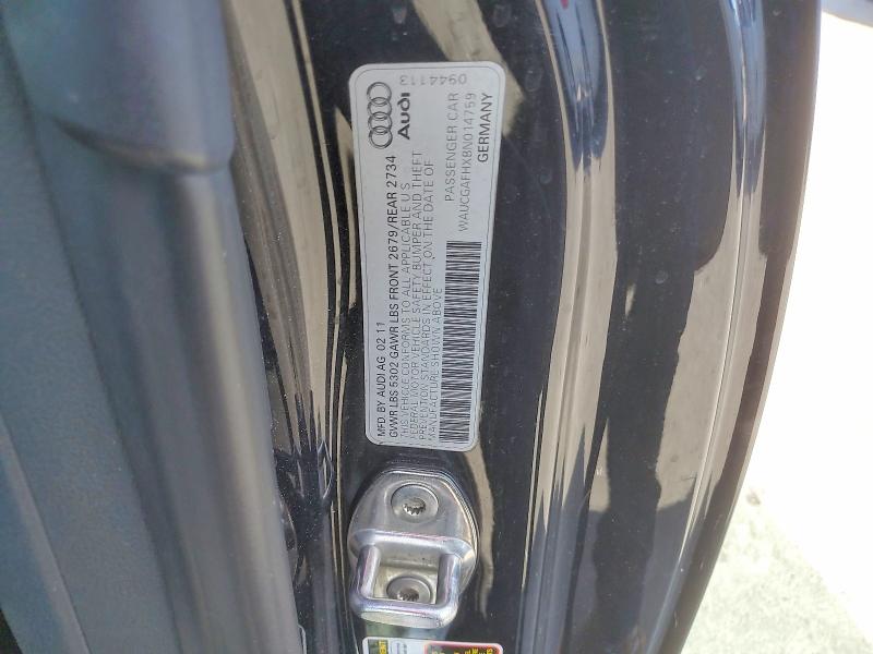 49707046 :رقم المزاد ، WAUCGAFHXBN014759 vin ، 2011 Audi S5 مزاد بيع