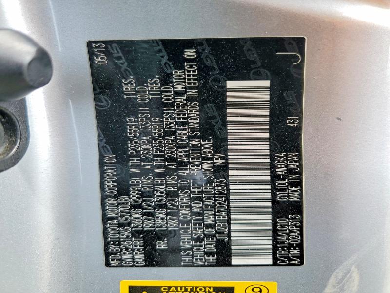 49472756 :رقم المزاد ، JTJZB1BA7D2412873 vin ، 2013 Lexus Rx مزاد بيع