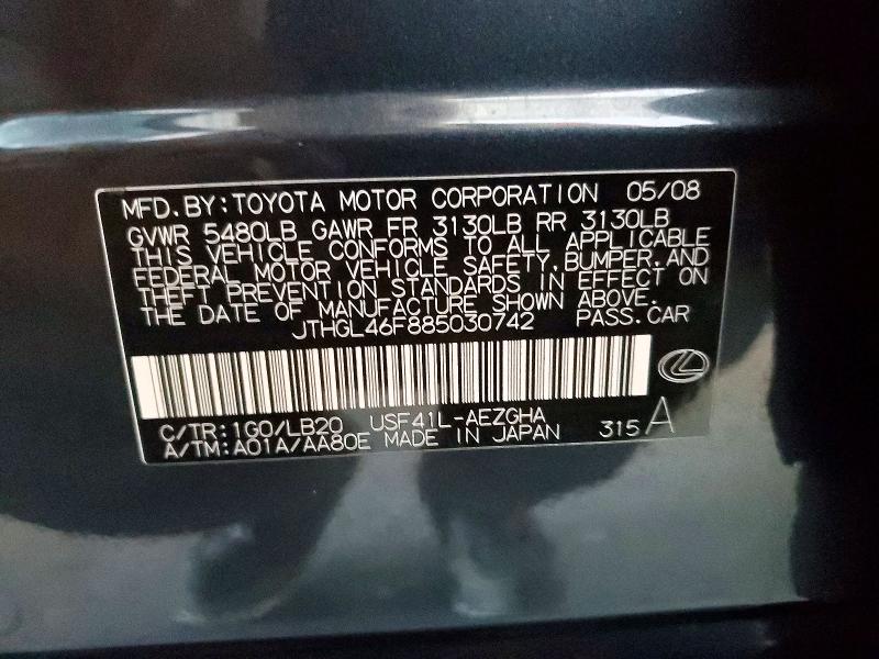 Продажа на аукционе авто 2008 Lexus Ls, vin: JTHGL46F885030742, номер лота: 50154496