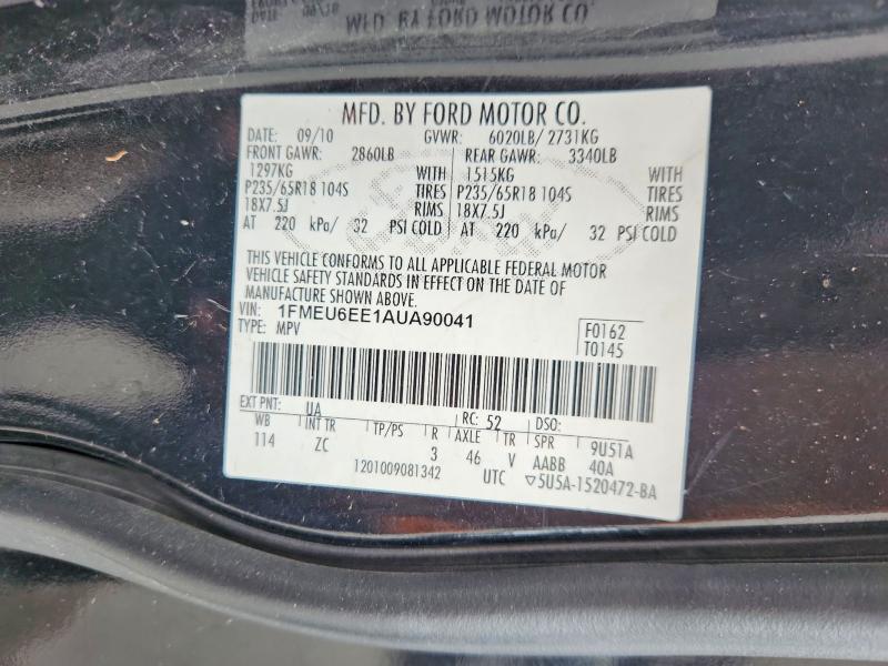 Продаж на аукціоні авто 2010 Ford Explorer, vin: 1FMEU6EE1AUA90041, номер лоту: 49367356