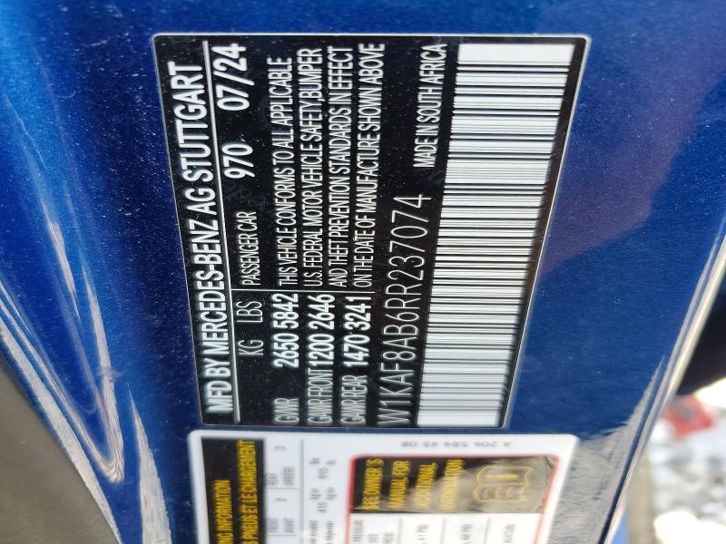 Aukcja sprzedaży 2024 Mercedes-benz C, vin: W1KAF8AB6RR237074, numer aukcji: 49586006