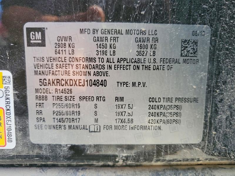 Aukcja sprzedaży 2014 Buick Enclave, vin: 5GAKRCKDXEJ104840, numer aukcji: 48919686
