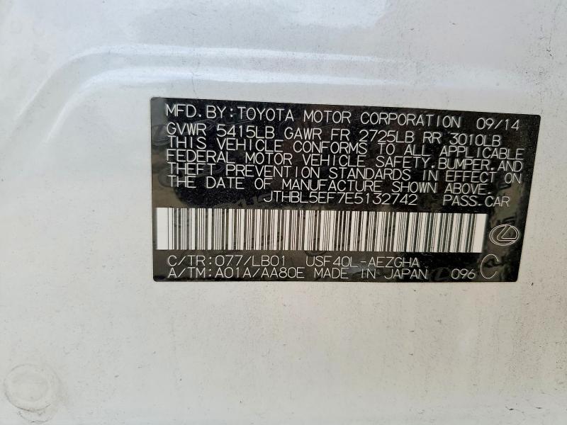 49624626 :رقم المزاد ، JTHBL5EF7E5132742 vin ، 2014 Lexus Ls مزاد بيع