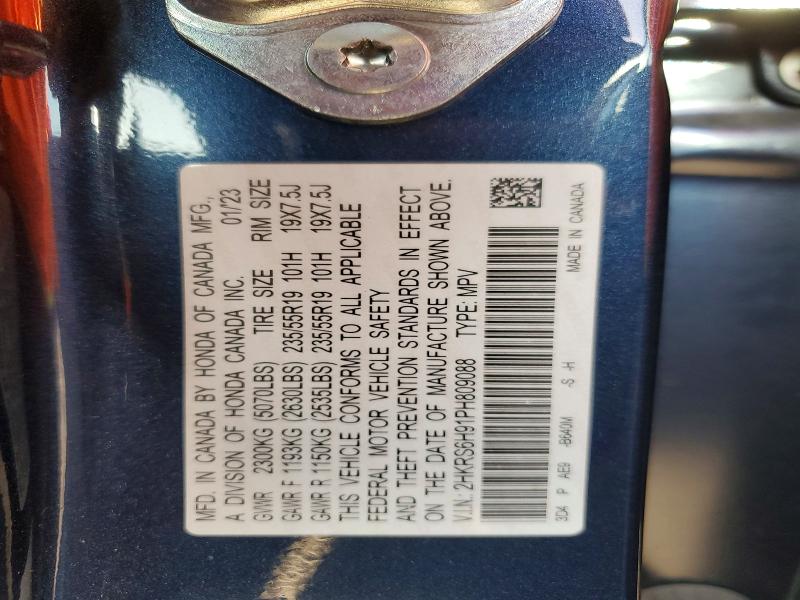 51860146 :رقم المزاد ، 2HKRS6H91PH809088 vin ، 2023 Honda Cr-v مزاد بيع