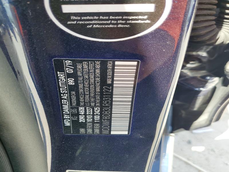 Aukcja sprzedaży 2020 Mercedes-benz C, vin: WDDWF8DB3LR531122, numer aukcji: 51343926