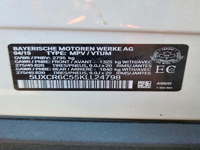Aukcja sprzedaży 2019 Bmw X5, vin: 5UXCR6C55KLL24798, numer aukcji: 51189386