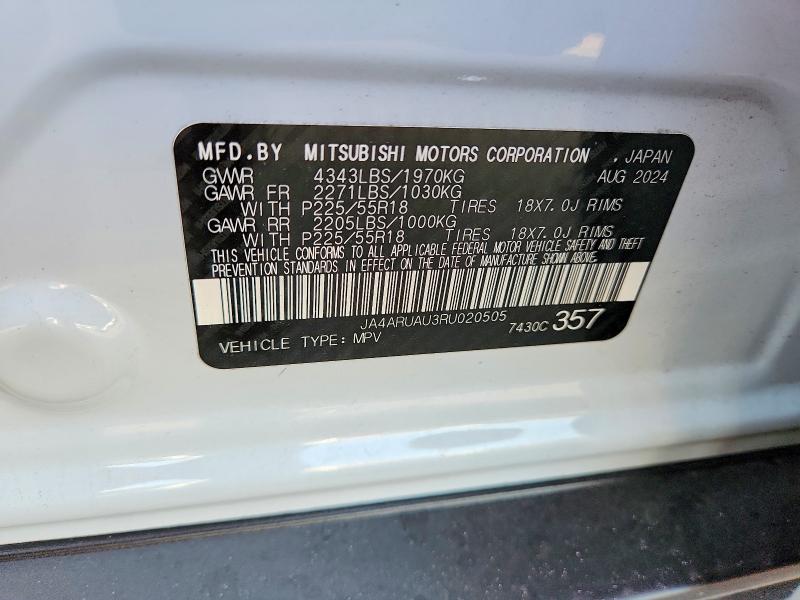 Aukcja sprzedaży 2024 Mitsubishi Outlander Sport, vin: JA4ARUAU3RU020505, numer aukcji: 48254706