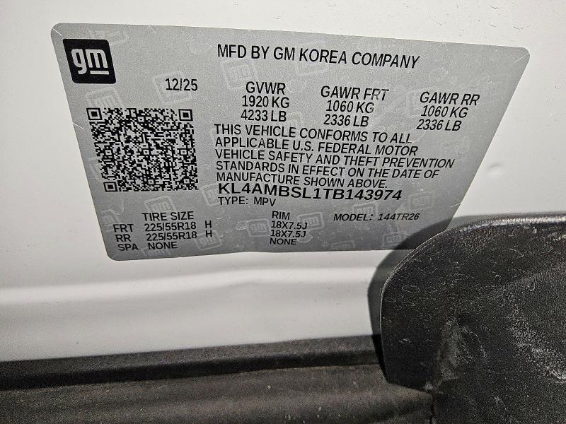2026 Buick Encore Gx მანქანა იყიდება აუქციონზე, vin: KL4AMBSL1TB143974, აუქციონის ნომერი: 49485626