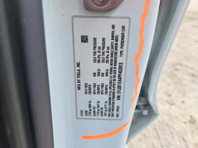 Aukcja sprzedaży 2023 Tesla Model 3, vin: 5YJ3E1EA4PF453913, numer aukcji: 47876846